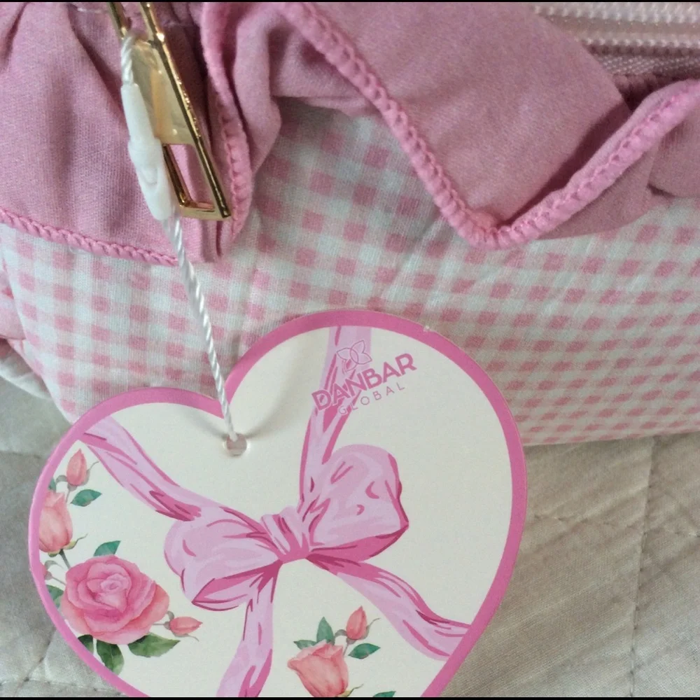Pink bow floral mini backpack